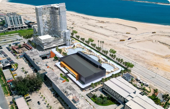 Aerial view of Landmark Waterview