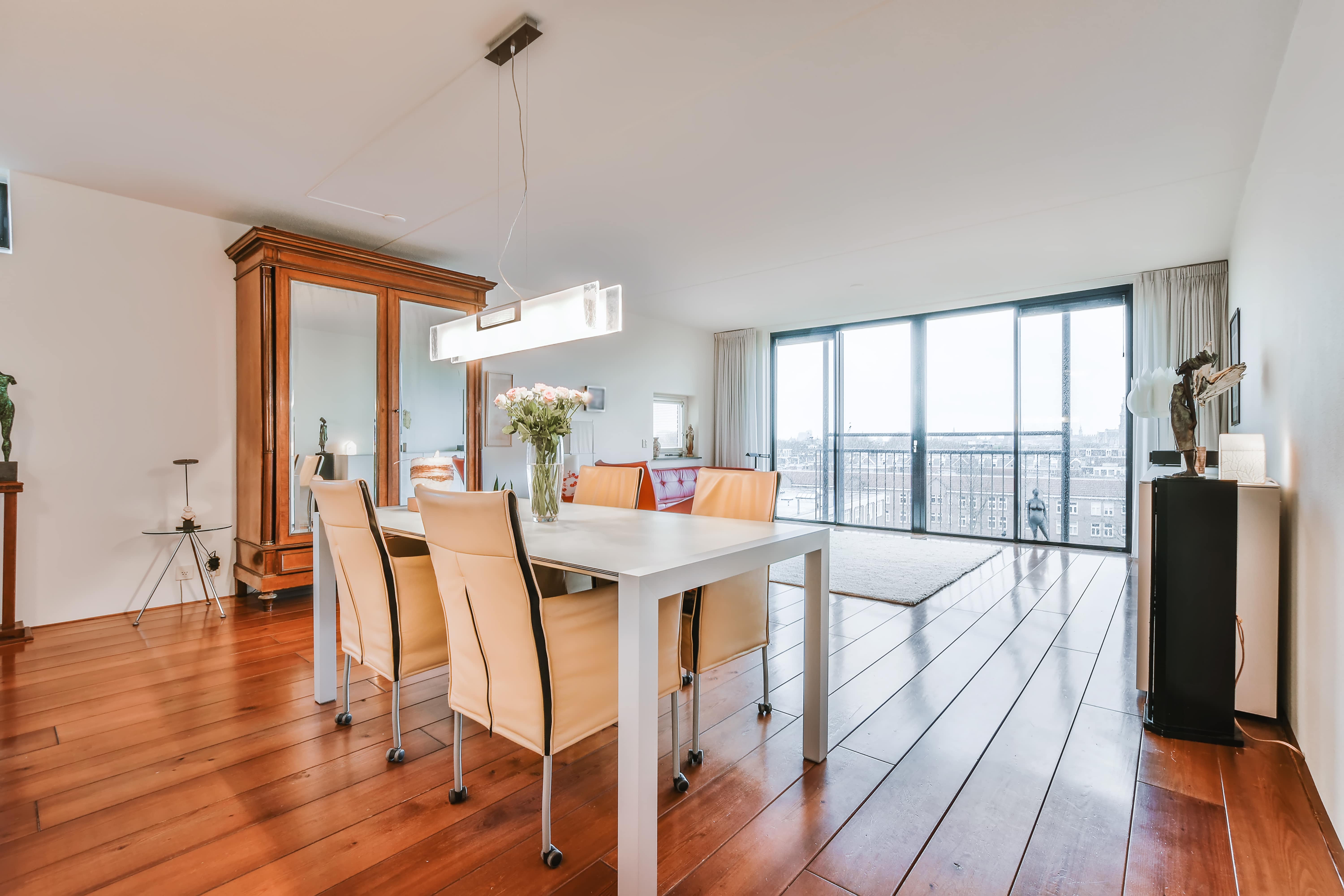 Waterview apartment dining space
